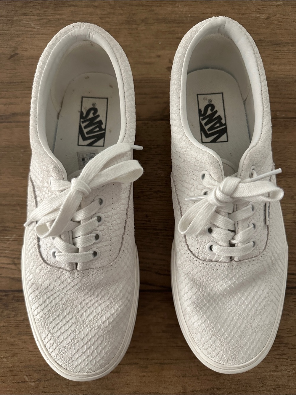 Vans Era Platform (Animal) Emboss Leather Sneakers, Size 9.5